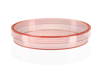 Petri dish PS 90 x 16.2 mm, with 3 vents, red, 24x20pcs