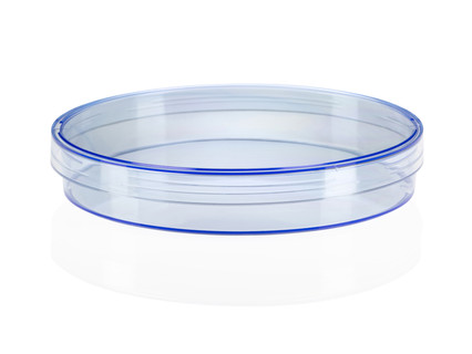 Petri dish PS 90 x 16.2 mm, with 3 vents, blue, 24x20pcs