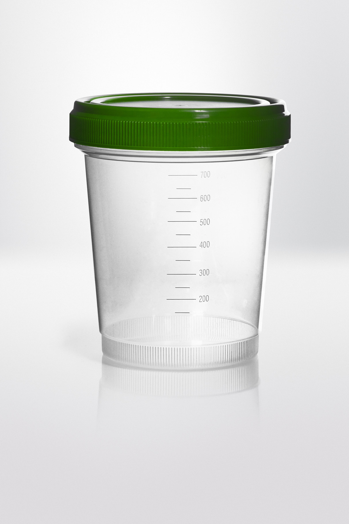 Screw cap container PP 800 ml, Ø 121,5 X 140,5 mm cap green HDPE