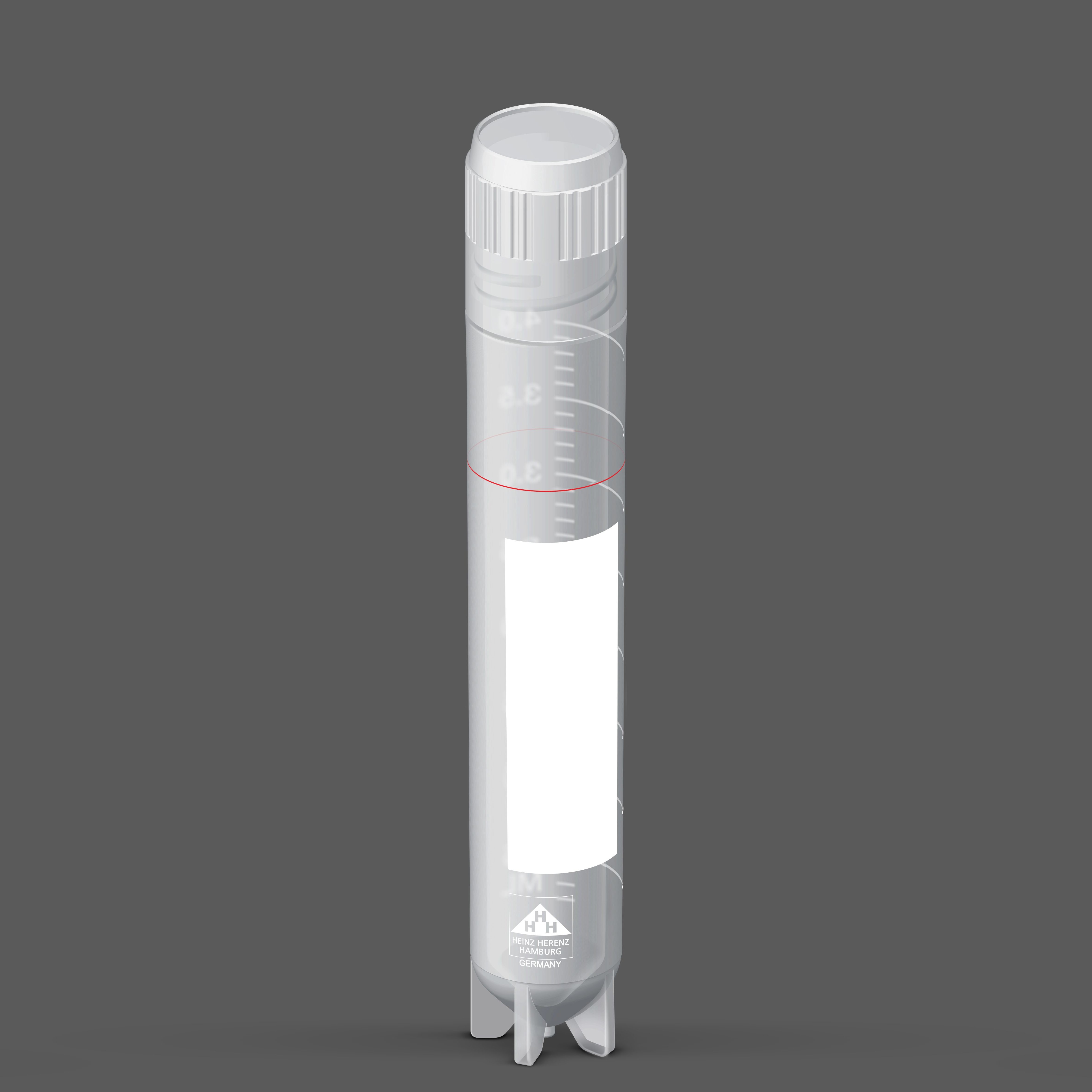 Kryorør PP 4.0 ml steril R RNase- og DNase frie med stjernefod og udvendigt gevind