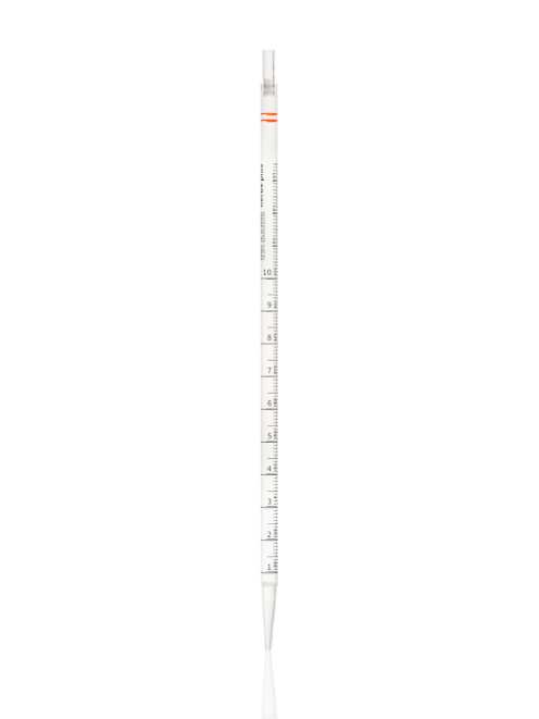 Serological pipette 10 ml Sterile R individually packed RNase-  DNase and pyrogen free. 340 mm