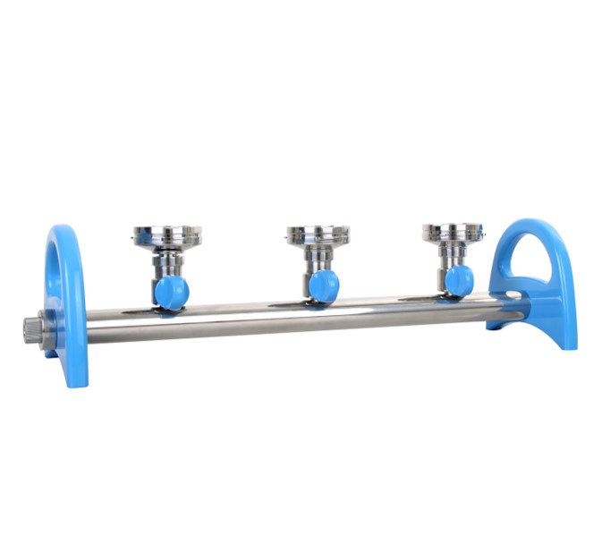 MultiVac 300-MB  3 Places SS Manifold  with Rocker SF funnel adaptor