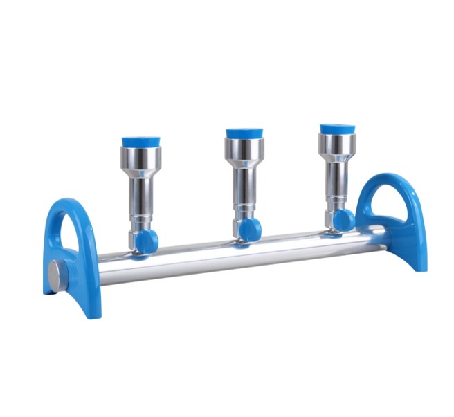 MultiVac 310-MS 3 Places Aluminum  Manifold with No. 8 stopper x 3