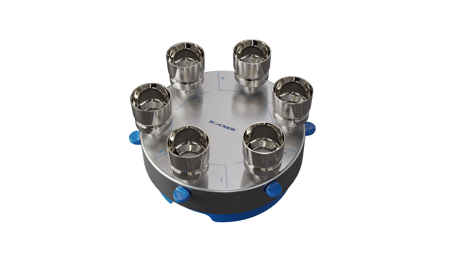 SolarVac 601 - MB, 6 Places Rotary Manifold with ROCKER SF funnel adaptor, 100 mL SF Funnel x 6