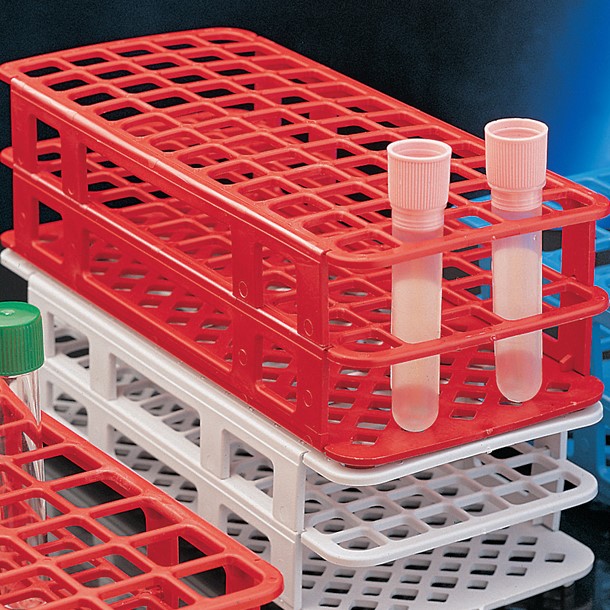 Rack for 60 pcs. 16 mm tubes yellow 246 x 104 x 70 mm