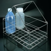 Rustfri trådkurv 380 x 240 x 130 mm passer til 1L flasker. Autoklaverbar