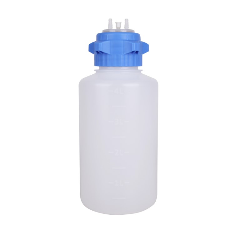 Heavy Duty PP Waste Bottle 4000 ml with Overflow Protection autoclavable