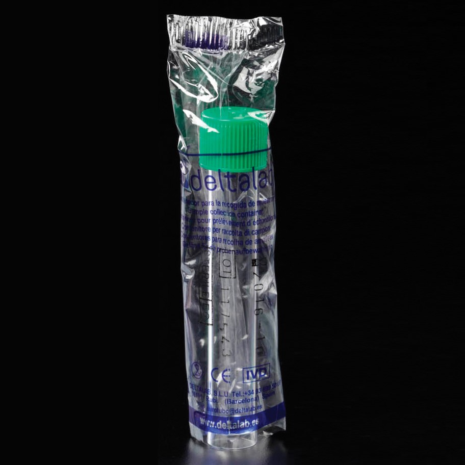 Test tube PS 12 ml 15 x 102 mm skirted and with screw cap Sterile EO
