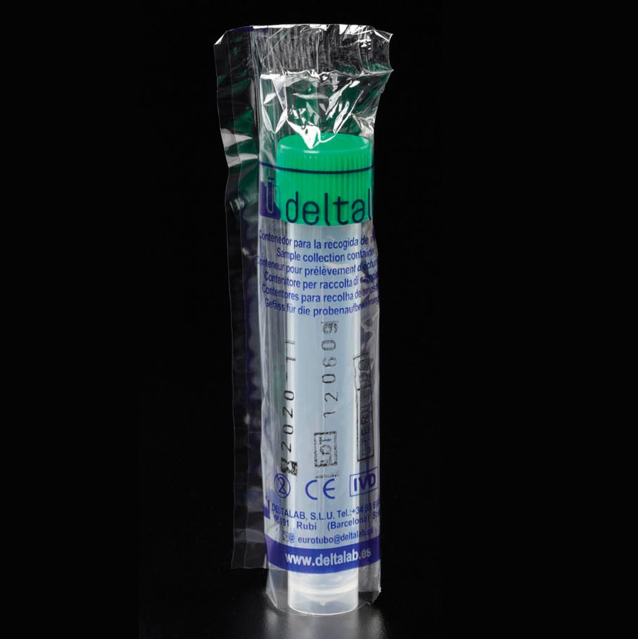 Test tube PP 12 ml 15 x 102 mm skirted and with screw cap Sterile EO