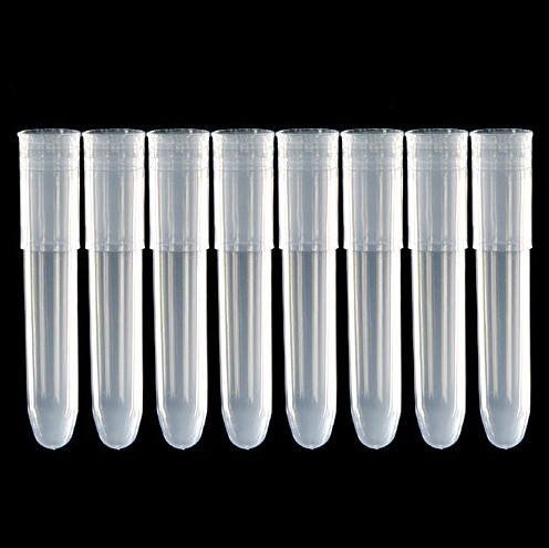 Strips of 8 round bottom tubes 1.2 ml PP DNase RNase og DNA free