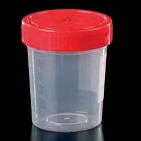 Container PP 120 ml 57 x 73 mm with mounted screw cap Aseptic