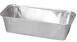 Aluminium container rectangular 550 ml 18.8 x 8.8 x 5 cm