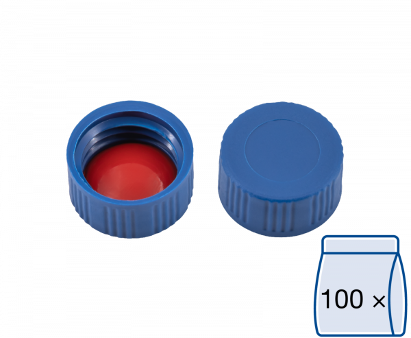 Skruelåg til N9 vial Silikone/PTFE 1,0 mm septum