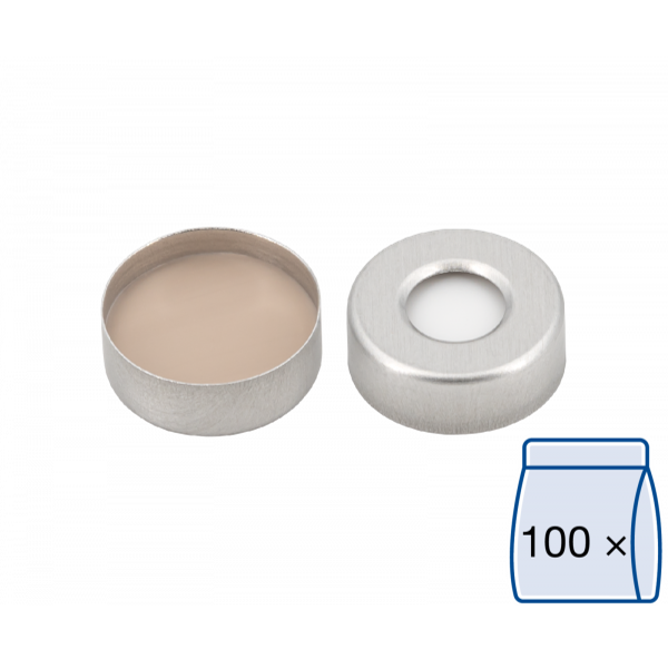 Crimp cap for N20 vial Silicone/PTFE 3.0 mm septum