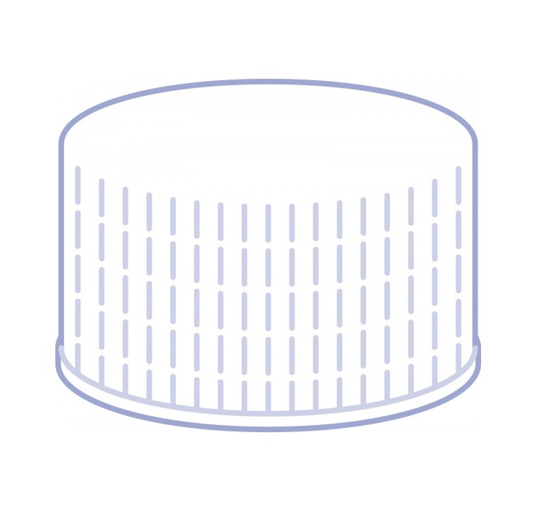 Skruelåg til N24 vial Butyl/PTFE 2,4 mm septum