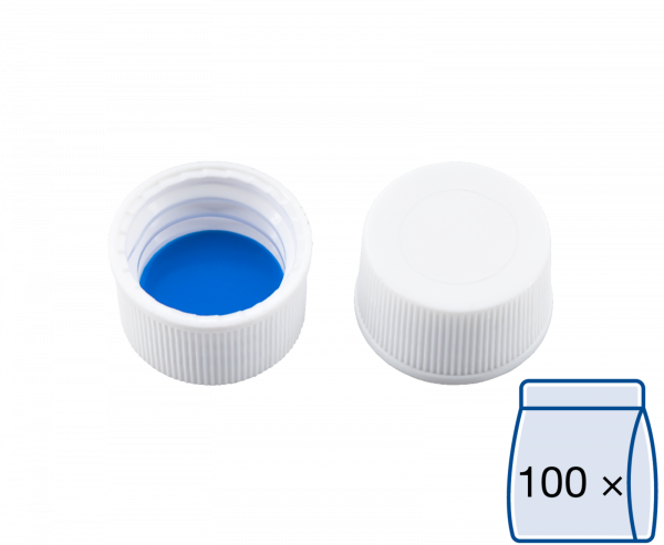 Skruelåg til N13 vial Silikone/PTFE 1,3 mm septum