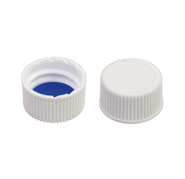 Screw cap for N18 vial closed Silicone/PTFE 1.3 mm septum
