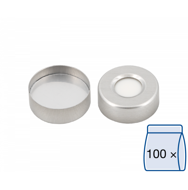 Crimp cap for N20 vial Silicone/FEP/Alu.foil 3.0 mm septum