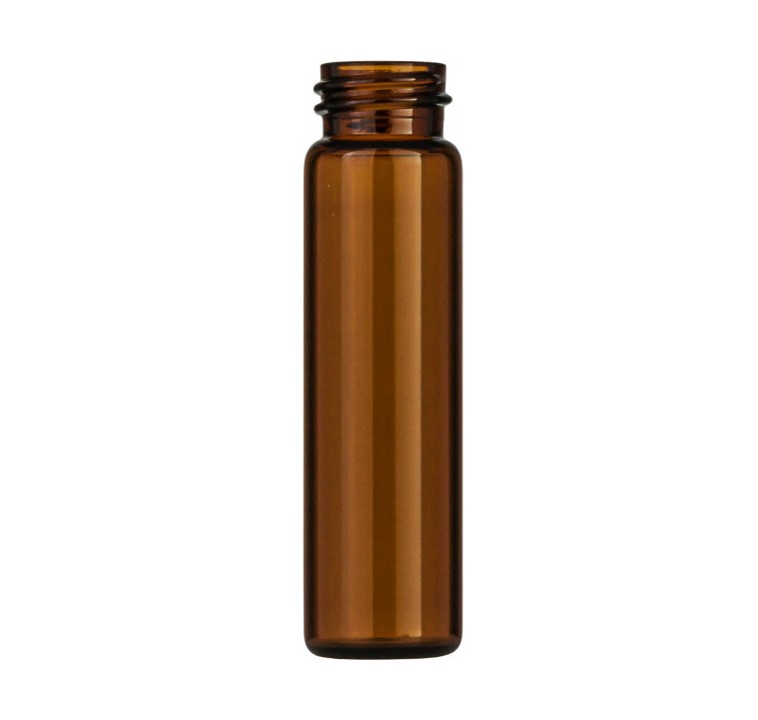N15 vial for screw cap 8 ml 16.6 x 61 mm amber glass