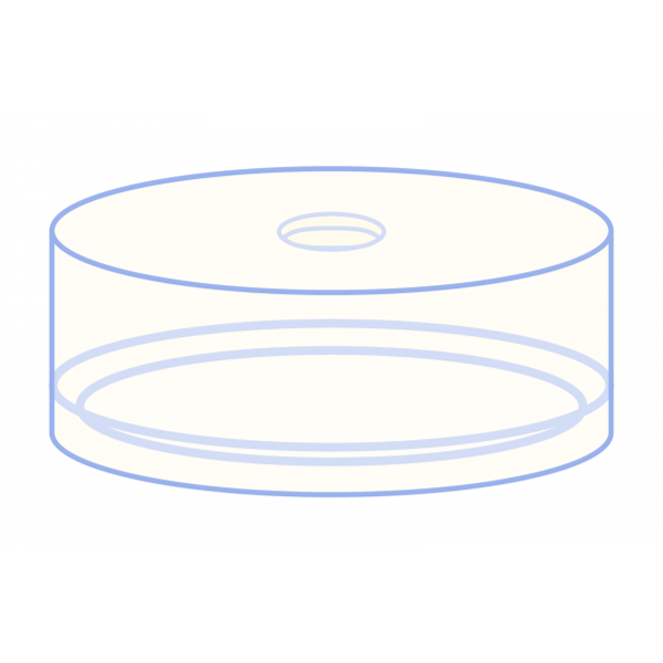 Snap cap for N20 vial-PE Butyl/PTFE 1.3 mm septum
