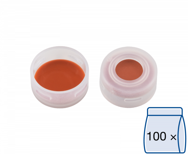 Snap låg til N11 vial Gummi/PTFE 1,0 mm septum