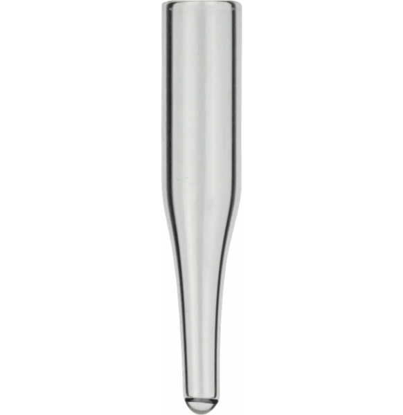 Insert for N9-N10 screw vials and N11 crimp/snap vials 200 µl 6 x 31 mm glass conical 15 mm tip