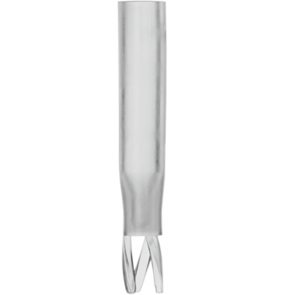 Polypropylene insert for vials 5.7 x 29 mm with wide opening, transparent,