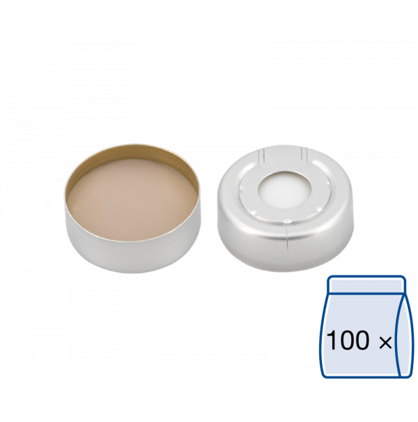 Crimp cap for N20 vial Silicone/PTFE 3.0 mm septum
