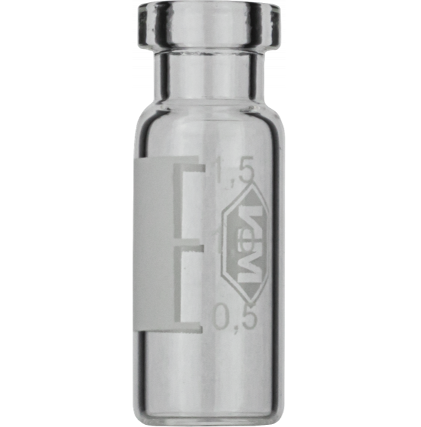 N11 vial til crimp låg 1.5 ml 11.6 x 32 mm klar glas med inddelinger og skrivefelt