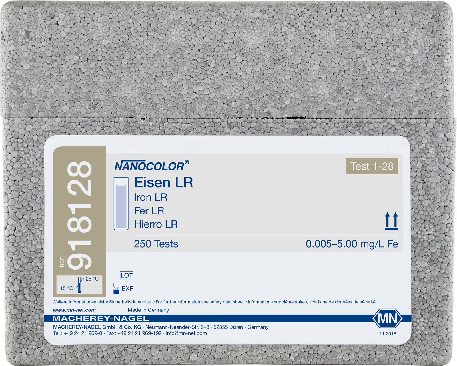 NANOCOLOR standard test Iron LR 0.005 - 5.00 mg / L Fe
