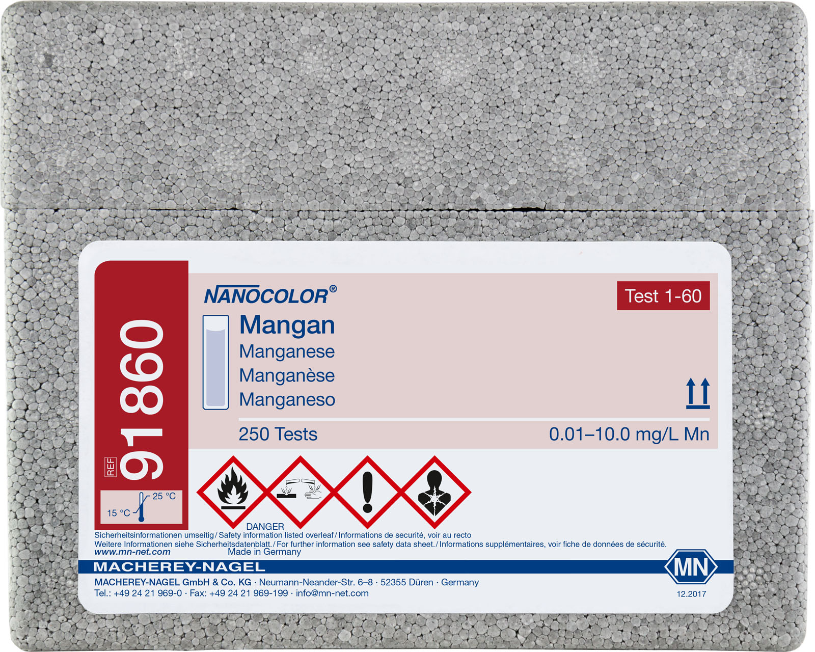 NANO standard test Mangan for 250 analyses