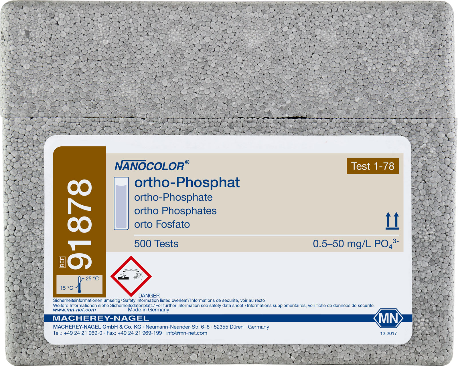 NANO standard test ortho Phosphate for 500 analyses