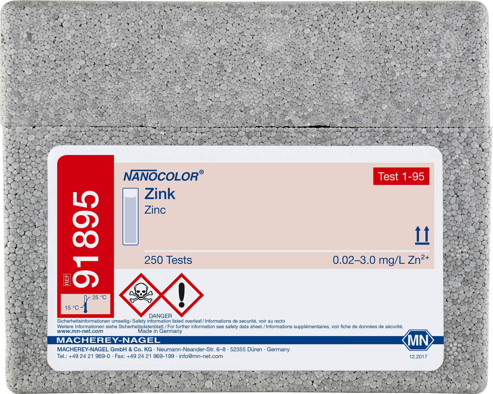 NANO standard test Zinc for 250 analyses