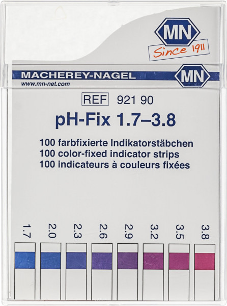 pH-Fix indicator sticks pH 1.7 - 3.8 6 x 85 mm
