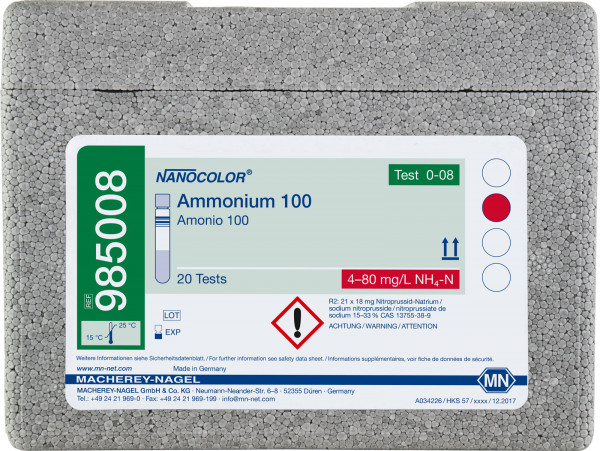 NANO Ammonium 100 4-80.0 mg/l NH4N