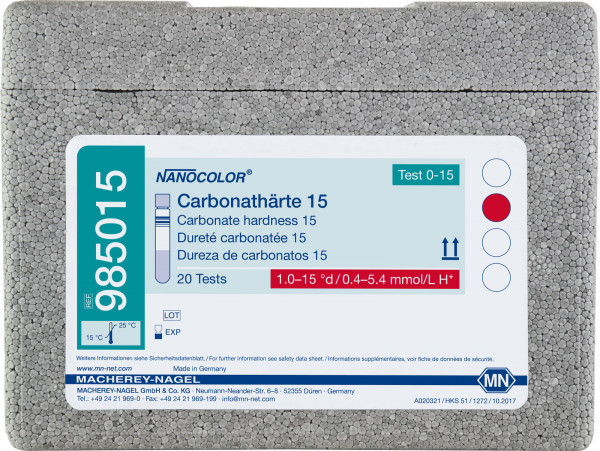 NANO Carbonate hardness 15 0.4-5.4 mmol/l