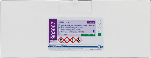 NANOCOLOR Total Kjeldahl Nitrogen TKN 16  1.00 - 16.00 mg/L TKN TNb NO3-N