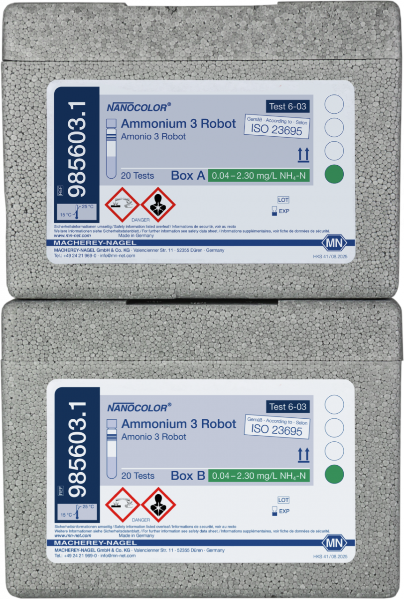 NANOCOLOR robot  Ammonium 3 0.04-2.30 mg/l NH4N