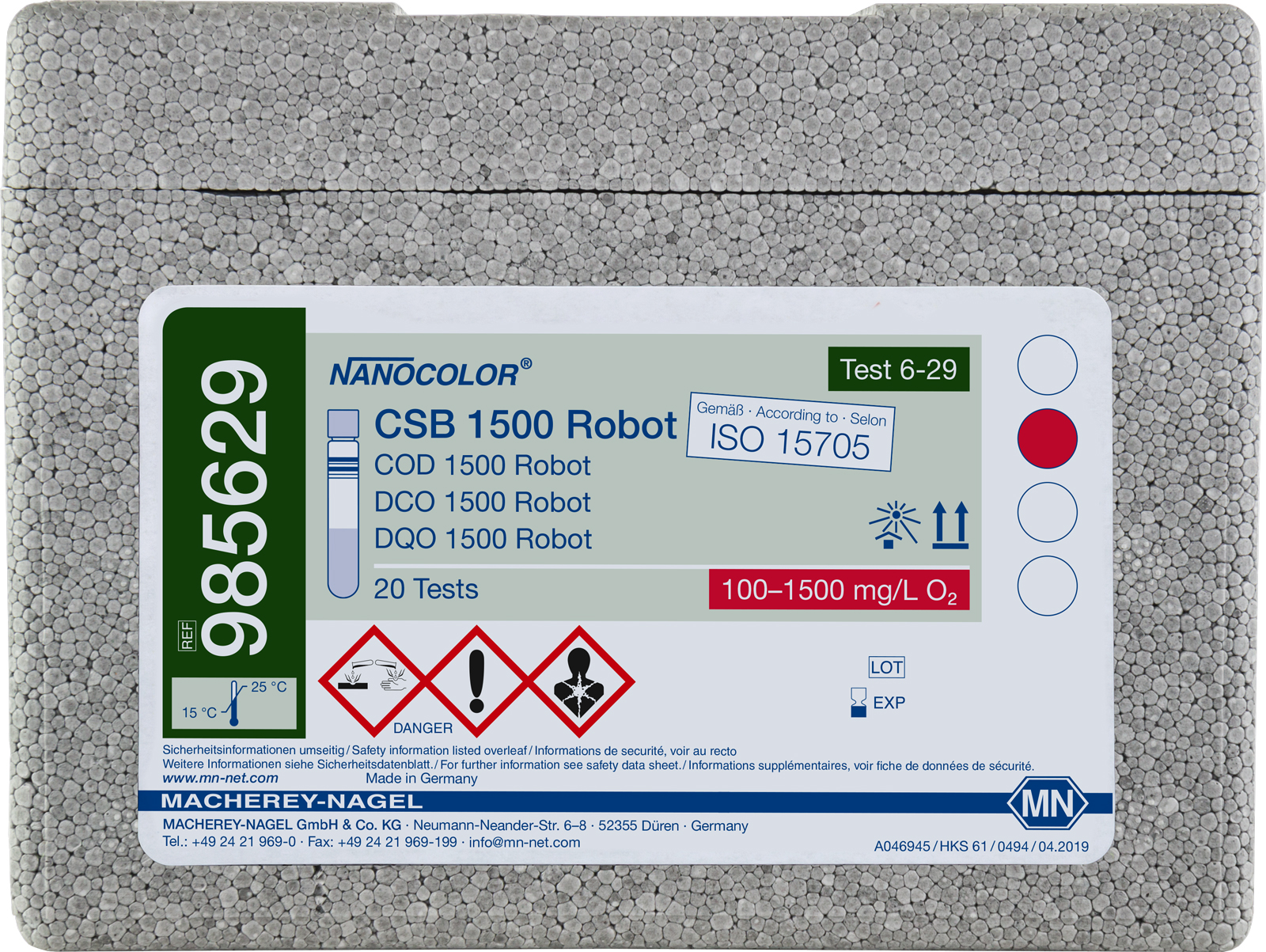 NANOCOLOR robot COD 1500 robot 100-1500 mg/L O2