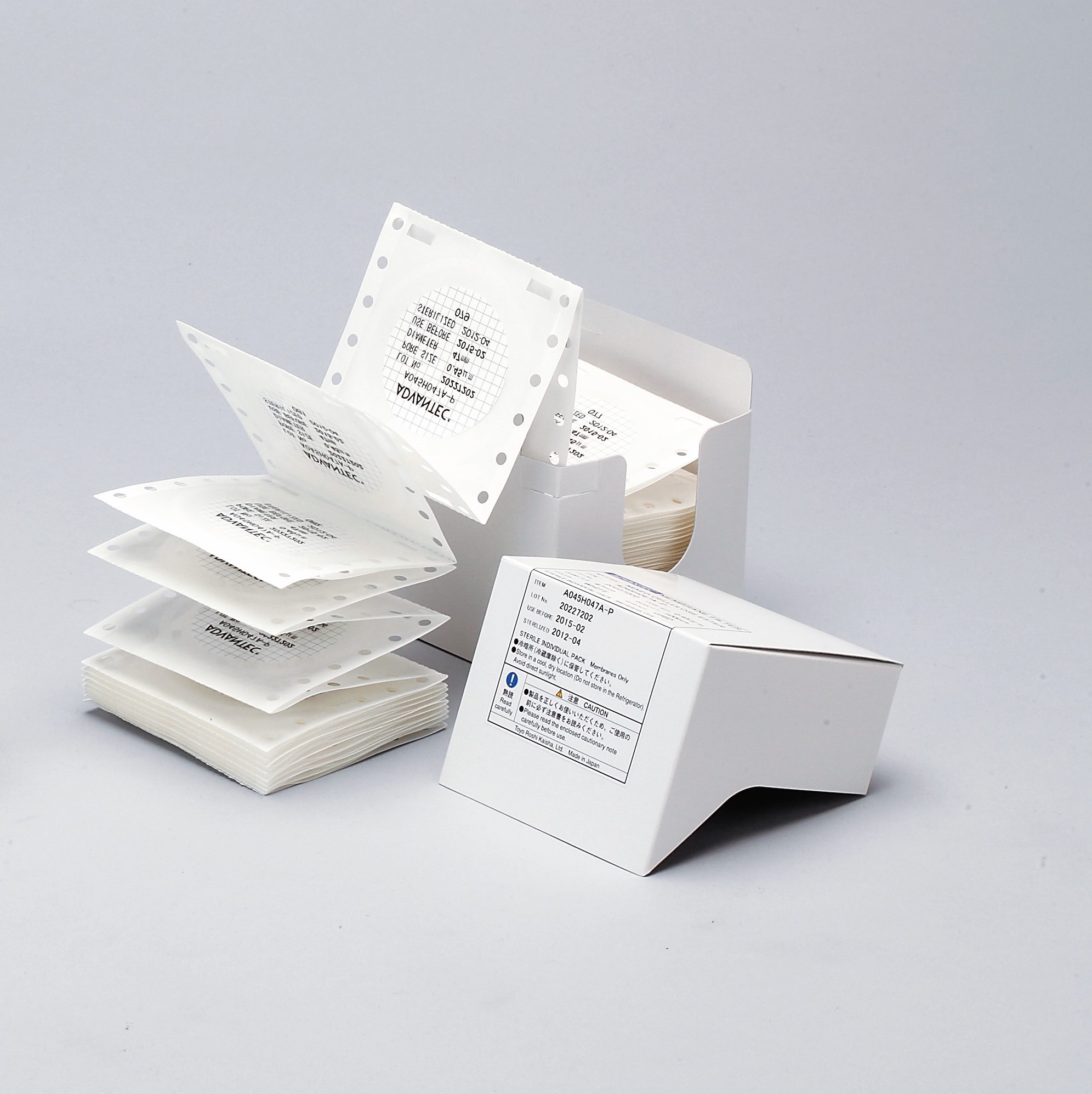 Membrane Filter MCE Z-folded 0.45 µm 47 mm  White/Grid Sterile
