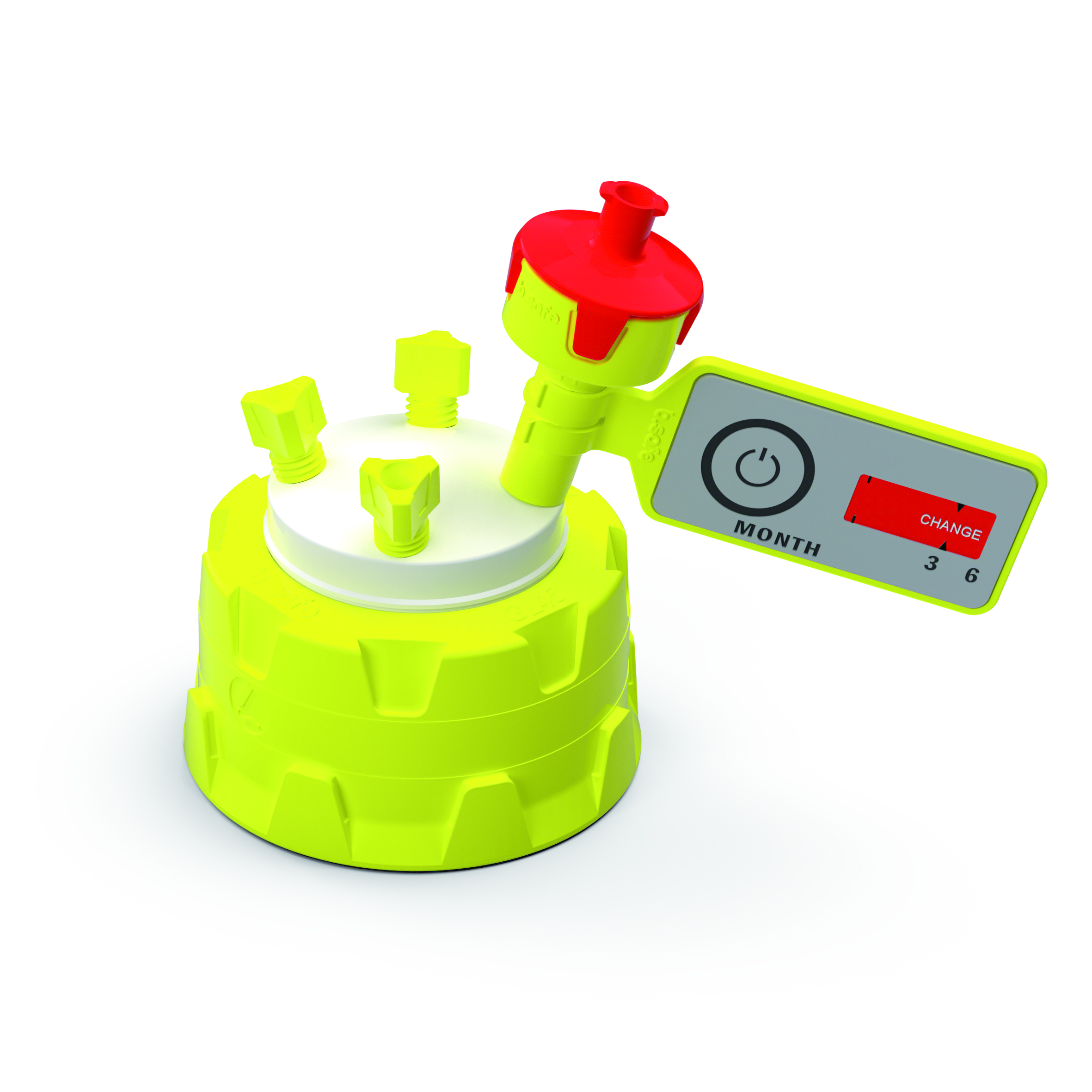 b.safe Cap GL45, 3x1/4"-28 + airvalve