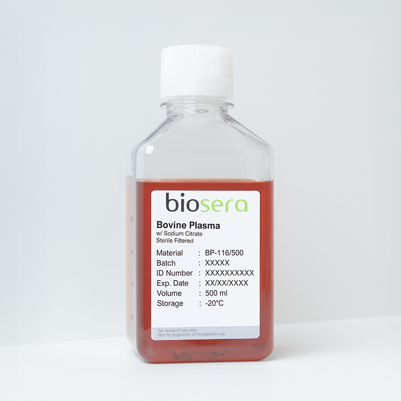 Bovine Plasma w/ Sodium Citrate - 1000ml