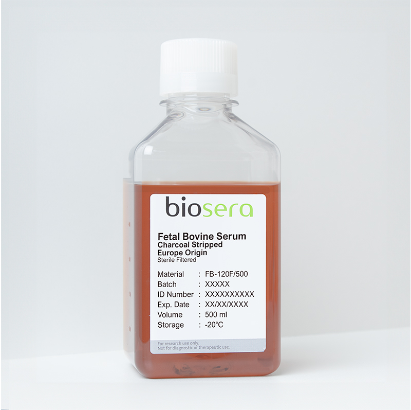 Fetal Bovine Serum (EU Origin). Charcoal Stripped - 50ml