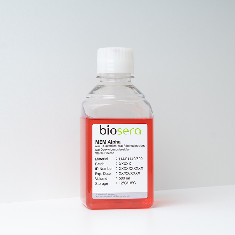 MEM Alpha w/o L-Glutamine w/o Ribonucleosides w/o Deoxyribonucleosides - 500ml