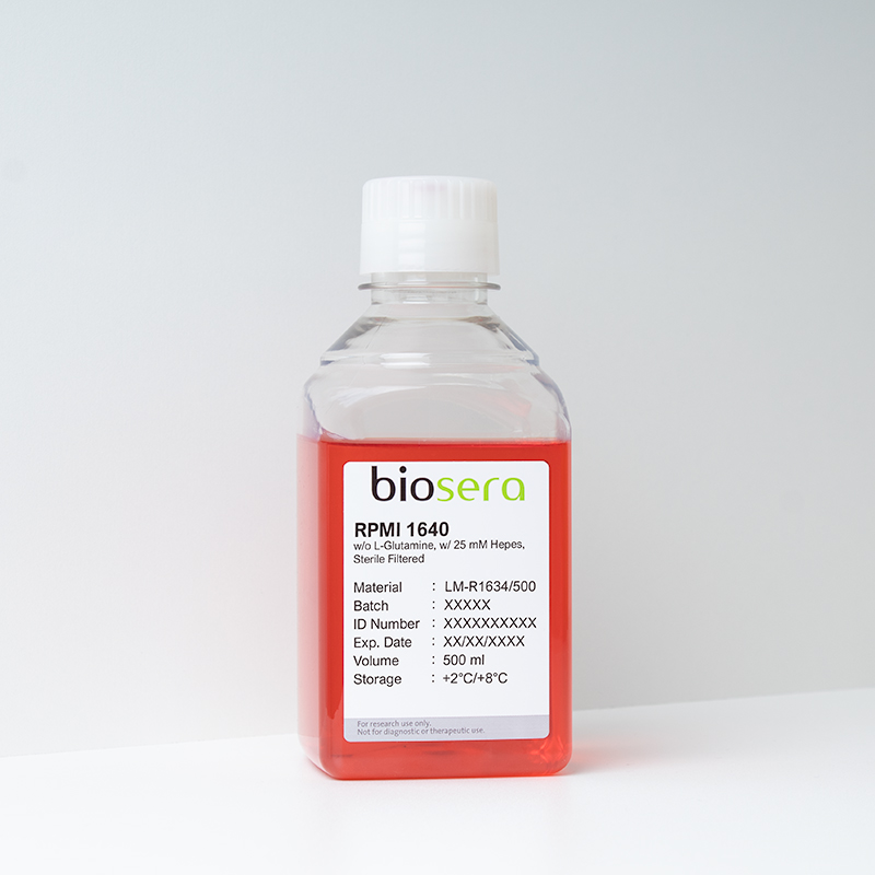 RPMI 1640 w/o L-Glutamine w/ 25 mM Hepes - 500ml