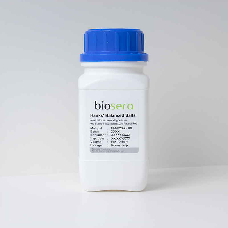 Hanks' Balanced Salts w/o Ca w/o Mg w/o Sodium Bicarbonate w/o Phenol Red - For 10L