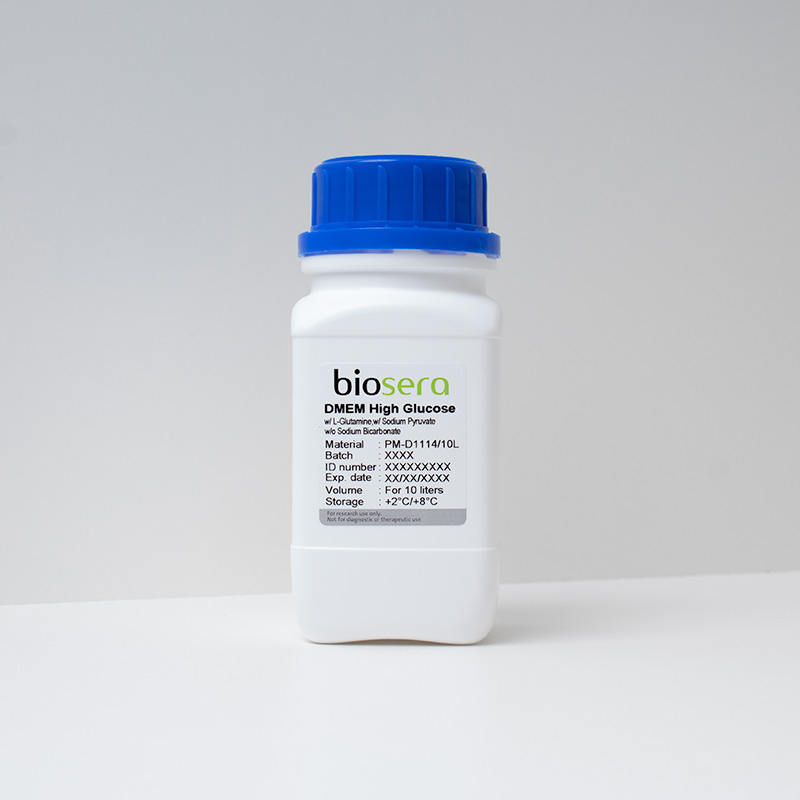 DMEM High Glucose w/ L-Glutamine w/o Sodium Bicarbonate w/ Sodium Pyruvate - For 1L