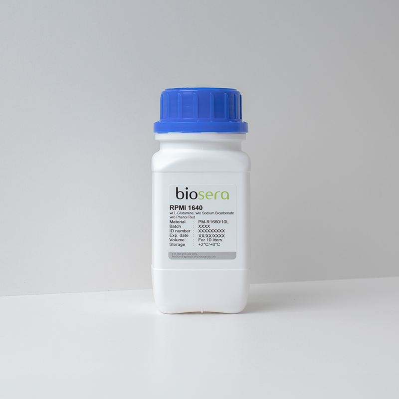 RPMI 1640 w/ L-Glutamine w/o Sodium Bicarbonate w/o Phenol Red - For 10L
