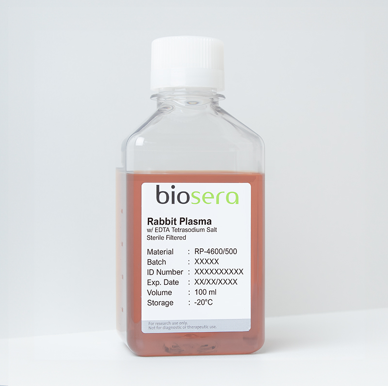 Rabbit Plasma w/ EDTA Tetrasodium Salt - 500ml