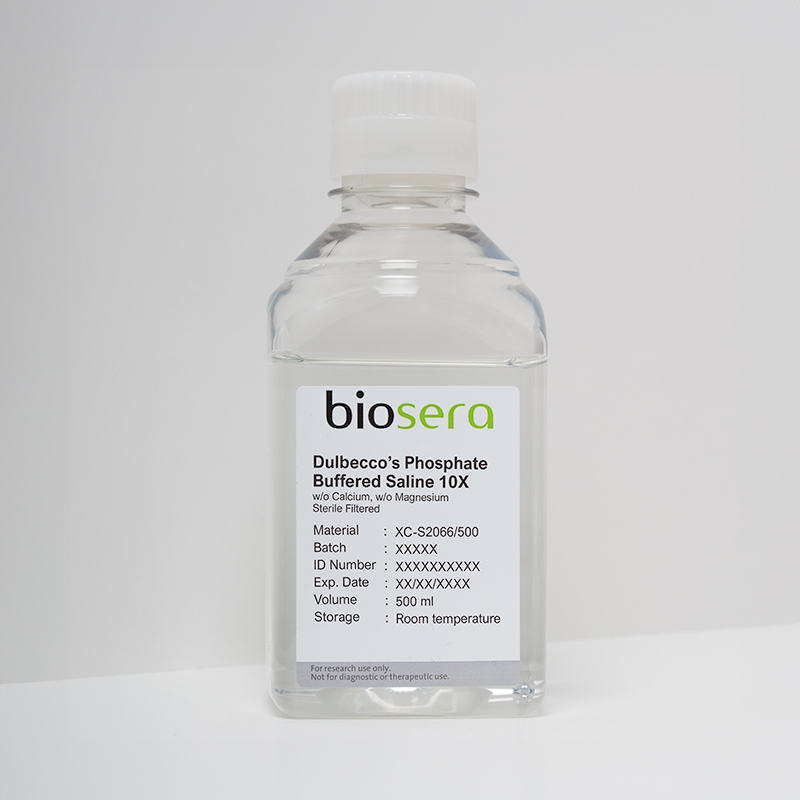 Dulbecco's Phosphate Buffered Saline 10X w/o Calcium w/o Magnesium - 100ml